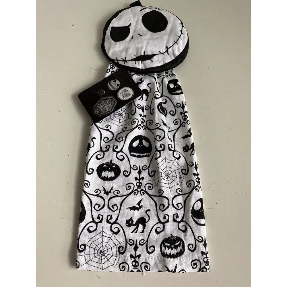 Disney Jack Skellington Nightmare Before‎ Christmas Kitchen Hanging Towel NEW